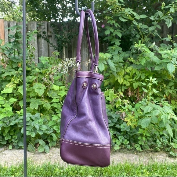 Coach  Plum Leather C1461-Z33008 Satchel - Picture 4 of 16